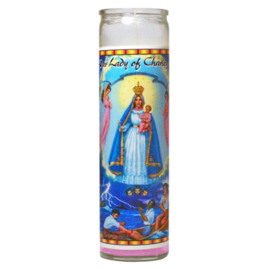 DAKAR VELADORA CARIDAD DEL COBRE OUR LADY OF CHARITY PINK